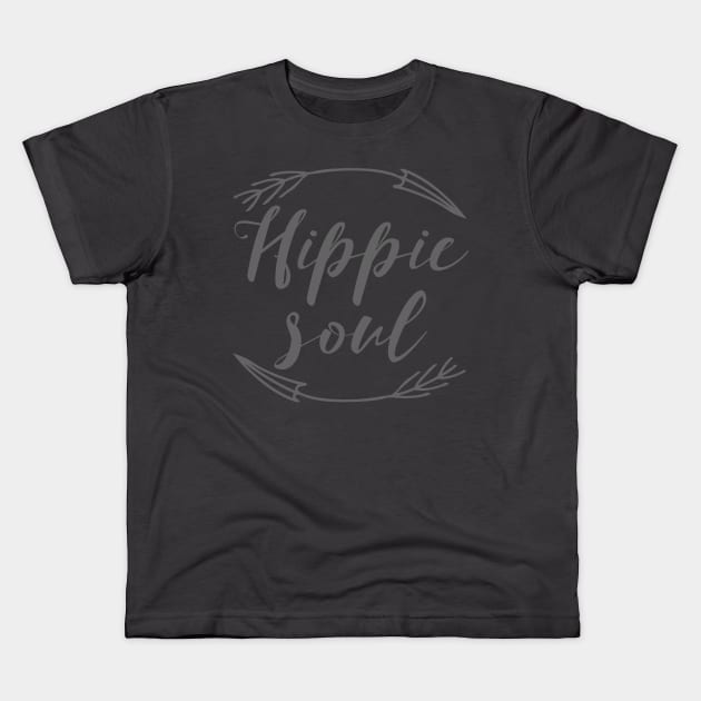 Hippie Soul Bohemian Hipster Flower Child Novelty design Kids T-Shirt by nikkidawn74